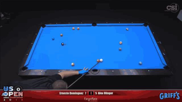 a pool table with griff 's written on it