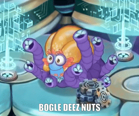 a cartoon character with a lot of tentacles is sitting on top of a machine .