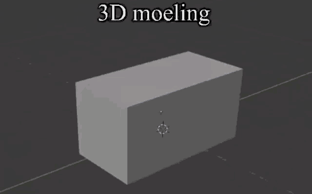 a 3d model of a cube with the words 3d moelling on top