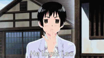 a man in a suit says he loves leo