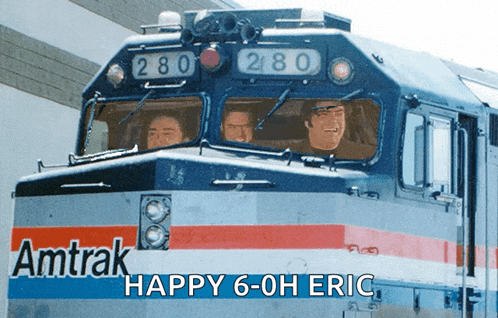 a train that says amtrak on it
