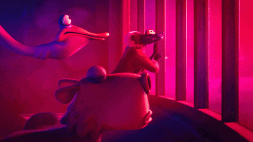 a cartoon scene with the words " definitely stranger " in green
