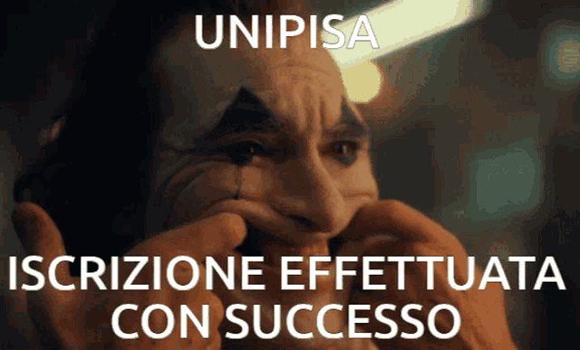 a picture of a clown with the words unipisa written above it