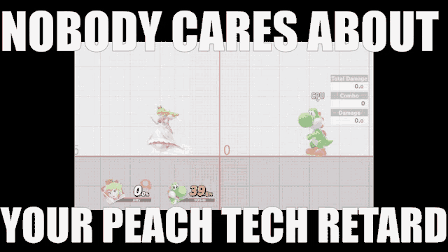 a screenshot of a video game with the words " nobody cares about your peach tech retard " at the bottom