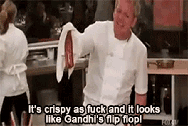 Gordon Ramsay Master Chef GIF - Gordon Ramsay Master Chef Flip Flop GIFs