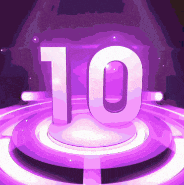 a purple background with the number 10 in the center
