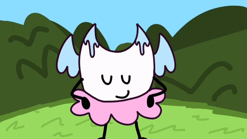 a cartoon drawing of a monster with wings and a pink skirt