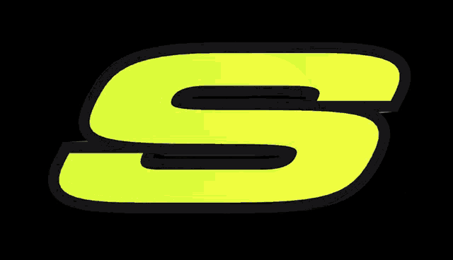 a black and yellow letter e with a yellow glow