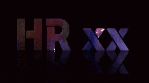 a purple background with the letters hr xx in the foreground