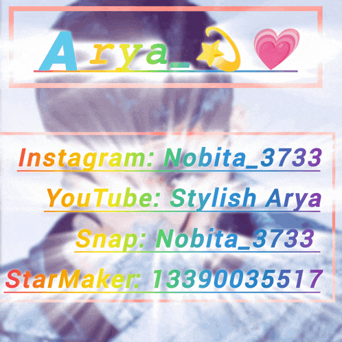 a picture of a person with the name arya