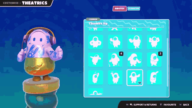 a thumbs up emote can be added to a video game