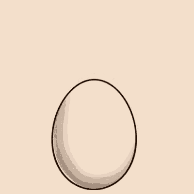 a black and white drawing of a man in a tuxedo coming out of an egg .