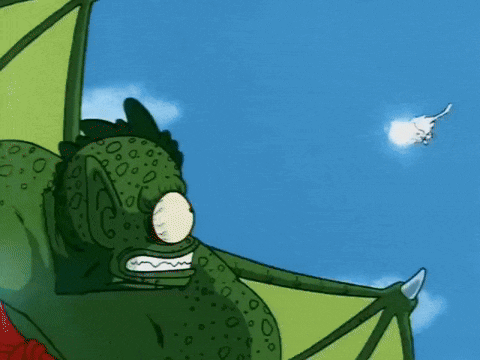 a cartoon drawing of a green dragon with wings