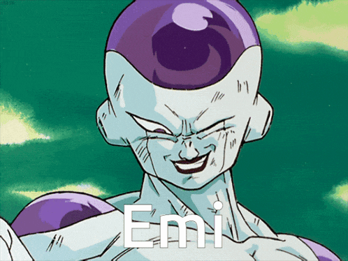 a picture of frieza from dragon ball z with the name emi on it