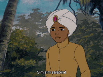 a cartoon character says sim sim salabim