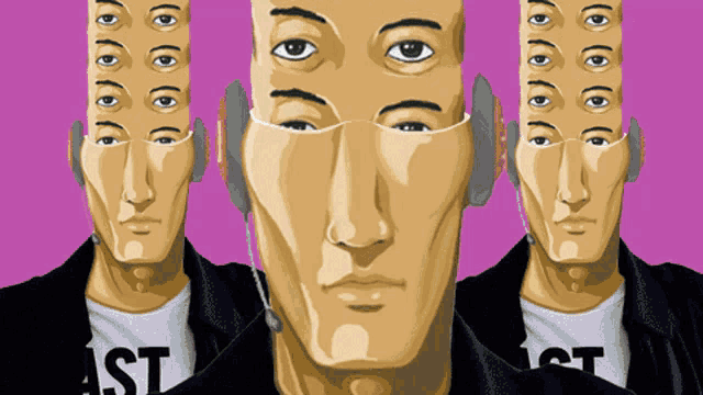 a cartoon of a man wearing a shirt that says ast on it