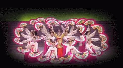 부채춤 부채 전통 춤 한복 GIF - Fan Dance Fan Dance GIFs