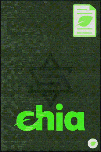 a green background with the word chia and a star on it