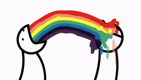 Gay Rainbow GIF - Gay Rainbow Vomit GIFs