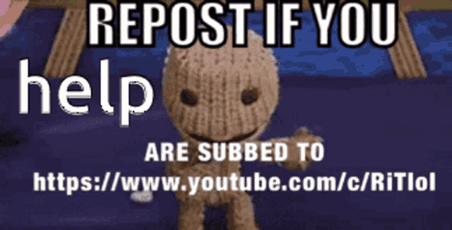 a picture of a teddy bear with the words repost if you help