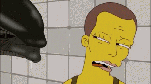 Alien Kiss GIF - Alien Kiss The Simpsons GIFs
