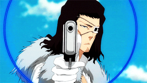 a man in a fur coat is holding a gun in his hand