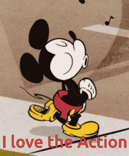 Mickey Mouse Chilling GIF - Mickey Mouse Chilling I Love The Action GIFs