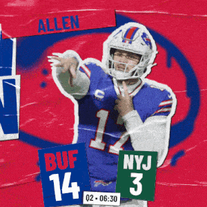 a poster of a football player with the name allen on it