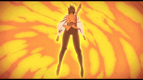 a cartoon character is surrounded by flames in a video game