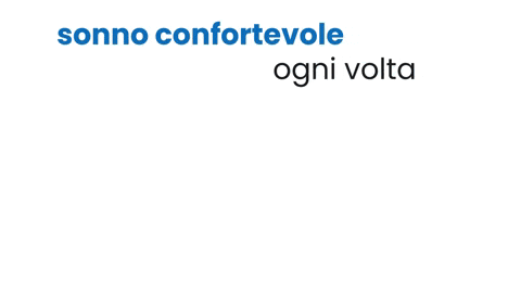a black item with the words sonno confortevole ogni volta