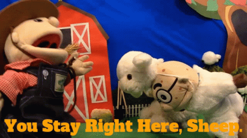 Sml Junior GIF - Sml Junior You Stay Right Here Sheep GIFs