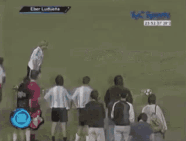 a soccer game is being shown on tyc sports channel