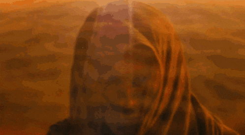 a close up of a person 's face with a scarf covering it