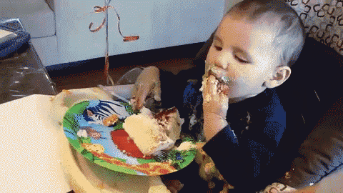 Baby Kid Eating Cake GIF - Baby Kid Eating Cake GIFs