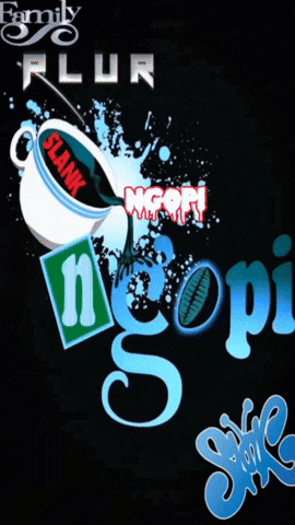 a poster for family flur with a cup of coffee