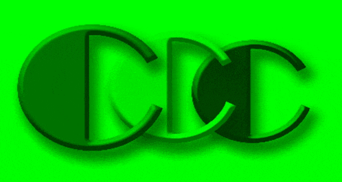 a green cc logo with a green background