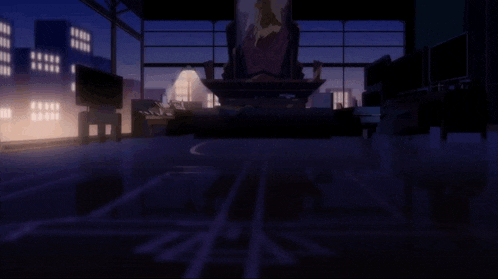 a cartoon of a person sitting in a chair with their feet up
