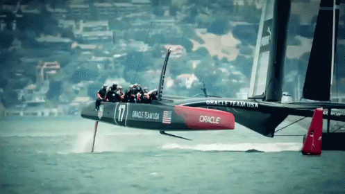 Glide On By GIF - Extreme Sailing Americas Cup GIFs