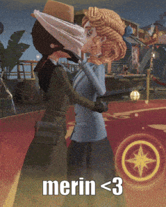 merin < 3 is written on a picture of two women hugging