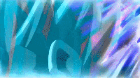 a painting of a blue and purple background with a swirling pattern .