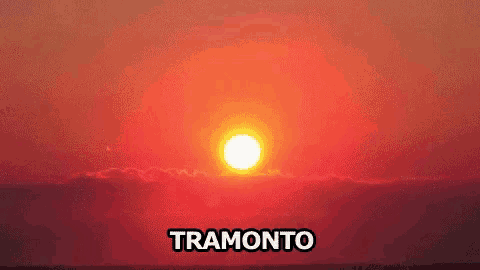 Tramonto Sole Sera Estate Cielo Nuvole Paesaggio GIF