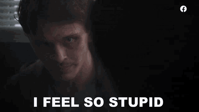 a man with a bruise on his face says i feel so stupid