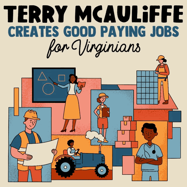 Terry Mcauliffe Creates Good Paying Jobs Virginia GIF - Terry Mcauliffe Creates Good Paying Jobs Virginia Va GIFs