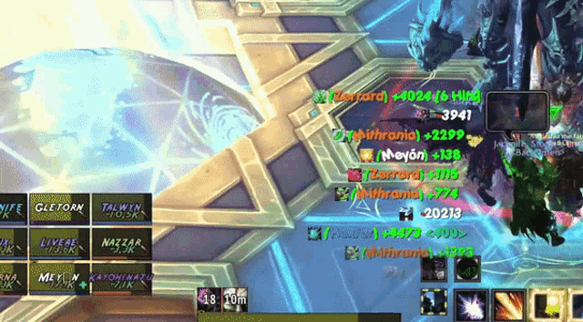 a screenshot of a video game shows a number of players including a few named nazzar