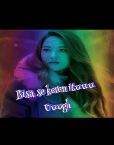 a picture of a woman with the words bisa se keren itu uugh
