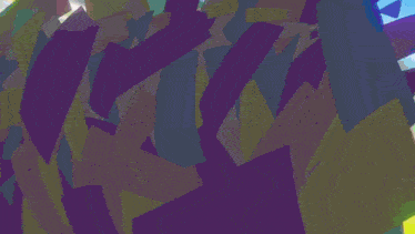 a close up of a girl 's face with a blue and purple background