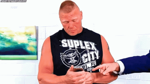 Brock Lesnar Paul Heyman GIF - Brock Lesnar Paul Heyman Throws Phone GIFs