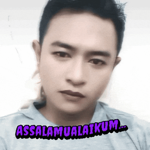 a man 's face is shown with the words assalamualaikum above it