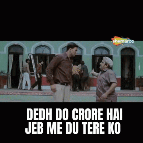 Dedh Do Crore Hai Jeb Me Du Tere Khatta Meetha Movie GIF - Dedh Do Crore Hai Jeb Me Du Tere Khatta Meetha Movie Paise Nahi Hai GIFs
