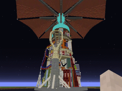 Minecraft Tower2 GIF